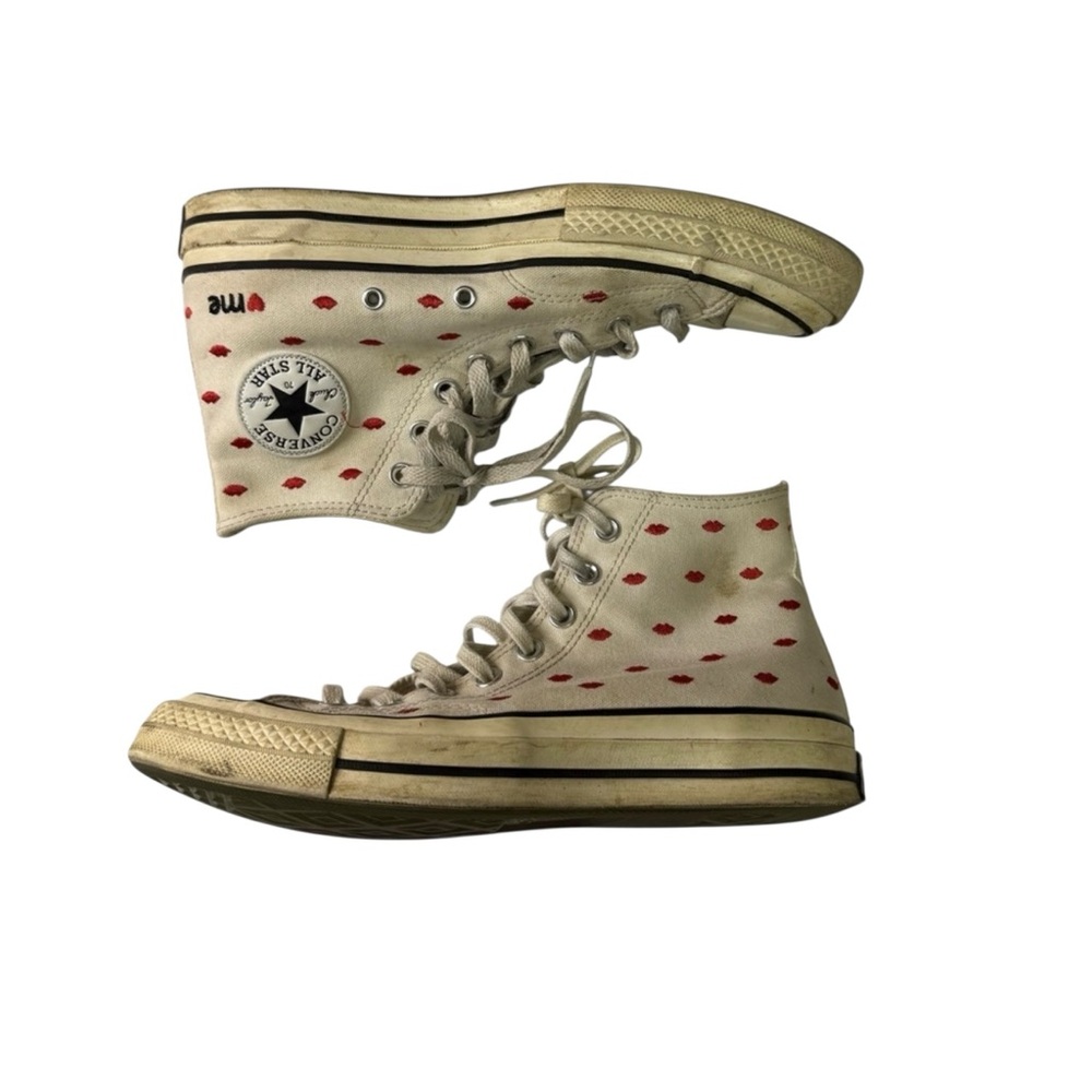 Converse Valentines Day Embroid Lips Limited Edition High Top Sneakers